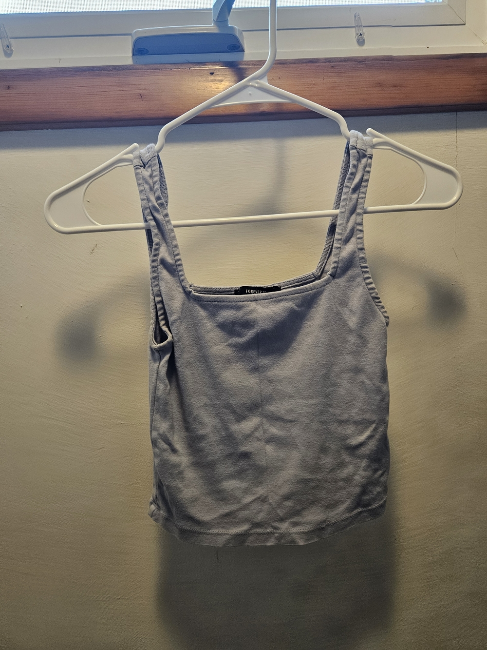 Forever 21 Light Gray Square Neck Tank